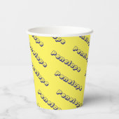 任意の色名照合カスタムスクリプト繰り返し 紙コップ (裏面)