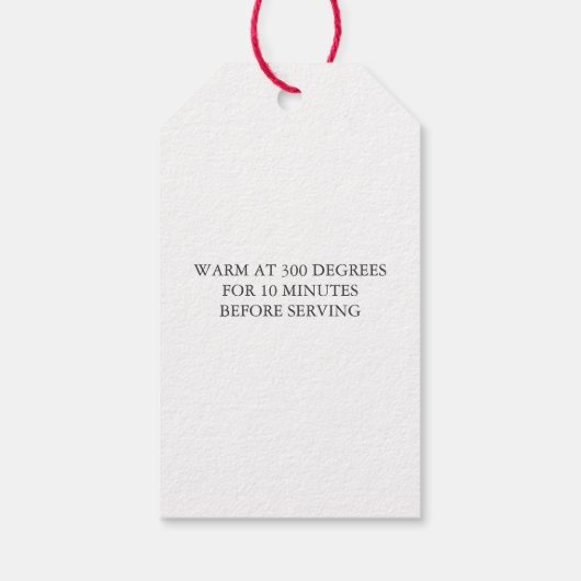 任意の色焼いたハートラブホームメイドホリデー ギフトタグ (裏面)