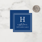 任意の色 – クラシックMonogramギフトエンクロージャカード ノートカード (正面/裏面インサイチュ)