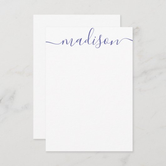 任意の色 – スクリプトパーソナライズされた名のノートカード サンキューカード (正面/裏面)