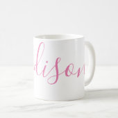 任意の色 – スクリプト名のカスタマイズされたマグカップ コーヒーマグカップ (正面右)