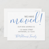 任意の色 – スクリプト名の移動 ポストカード (正面/裏面)