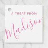 任意の色 – スクリプト名ギフトまたはメッセージカード フェイバータグ (正面)