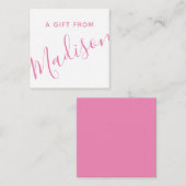 任意の色 – スクリプト名ギフトエンクロージャカード ノートカード (正面/裏面)