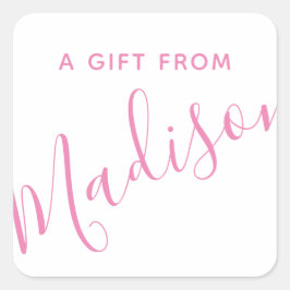 任意の色 – スクリプト名ステッパーソナライズされたカー スクエアシール