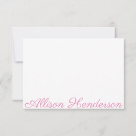 任意の色 – スクリプト名パーソナライズされたノートカード サンキューカード