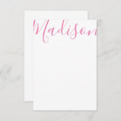 任意の色 – スクリプト名パーソナライズされたノートカード サンキューカード (正面/裏面)