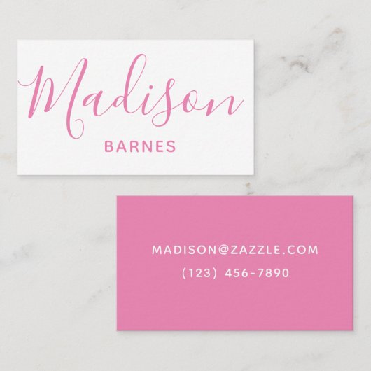 任意の色 – スクリプト名ビジネスまたはカー連絡ド 名刺 (正面/裏面)