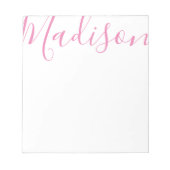 任意の色 – スクリプト名メモパーソナライズされた帳 ノートパッド (正面)