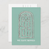 任意の色 – ドアの引越し案内はがき 案内ポストカード (正面/裏面)