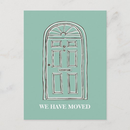 任意の色 – ドアの引越し案内はがき 案内ポストカード (正面)