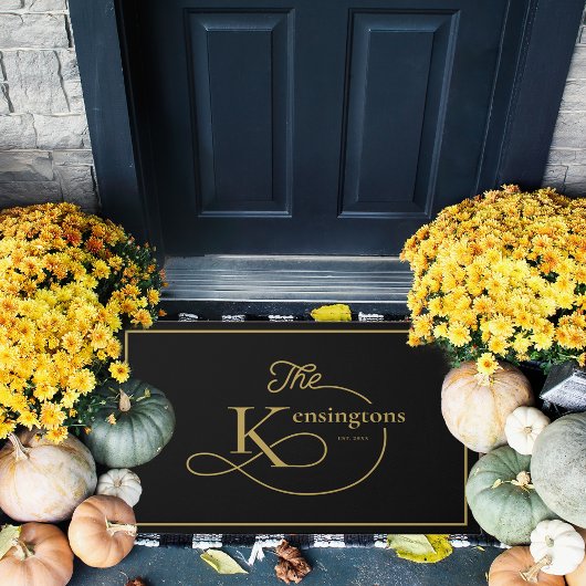 任意の色 | ファミリモダン名モノグラム ドアマット