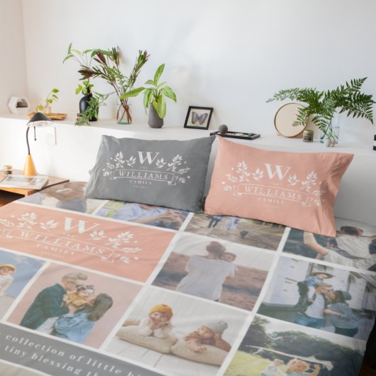 任意の色 |ファミリ素朴名モノグラム 枕カバー