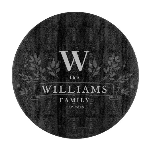 任意の色 |ファミ素朴リ名モノグラム カッティングボード (正面)