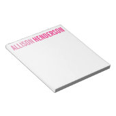 任意の色 – ブロック名メモパーソナライズされた帳 ノートパッド (アングル)