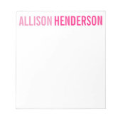 任意の色 – ブロック名メモパーソナライズされた帳 ノートパッド (正面)