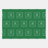 任意の色 – モノグラムクラシックギフトラッピング紙 ラッピングペーパーシート (正面3)