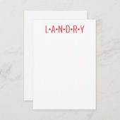 任意の色 – 名前ドットパーソナライズされたフラットノートカード サンキューカード (正面/裏面)