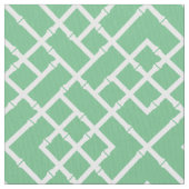 任意の色//名門私立校風の緑と白の竹格子 ファブリック (クローズアップ)