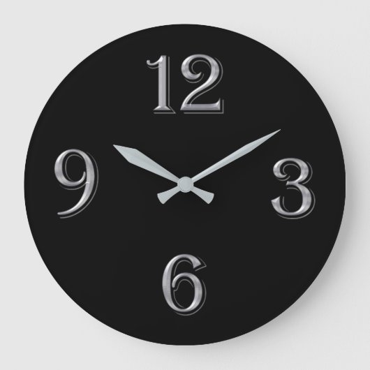 任意の色(大きい数値) ラージ壁時計 (正面)