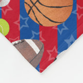任意の色 – 数々の Ball Sports フリースブランケット (角)