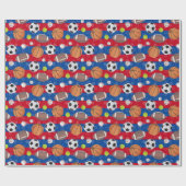 任意の色 – 数々の Ball Sports ラッピングペーパー (フラット)