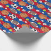 任意の色 – 数々の Ball Sports ラッピングペーパー (角)