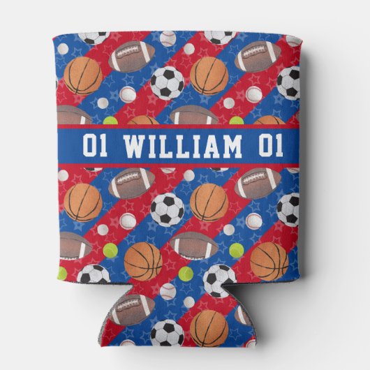 任意の色 – 数々の Ball Sports 缶クーラー (裏面)