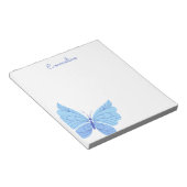 任意の色 – 蝶のメモパーソナライズされた帳 ノートパッド (アングル)