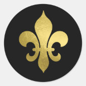 任意の色(金ゴールド（紋章の）フラ・ダ・リ封筒用シール) ラウンドシール (正面)