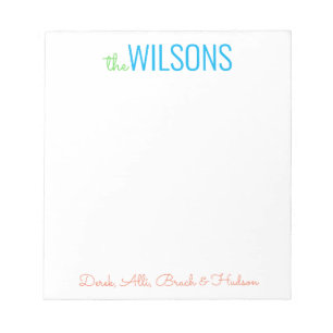 任意の色 – Block & Script Familyメモ帳 ノートパッド