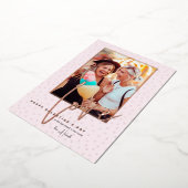 任意の色 | Happy GalentineのDay写真 箔シーズンカード (回転した状態)