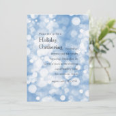 任意の色w/スパークリー《写真》ぼけ味ライツホリデーパーティー 招待状 (スタンド正面)