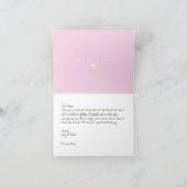 任意の葉大事な行事のピンクのサンキューカード カード (内部)