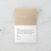 任意の葉大事な行事のベージュサンキューカード カード (内部)