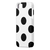 任意の製品デザイン水玉模様ホワイト&ブラック Case-Mate iPhoneケース (裏面左)