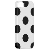 任意の製品デザイン水玉模様ホワイト&ブラック Case-Mate iPhoneケース (裏面/右)