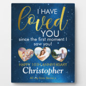 任意の記念日 愛された ハート フォト コラージュ フォトプラーク (正面)