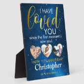 任意の記念日 愛された ハート フォト コラージュ フォトプラーク (側面)