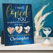 任意の記念日 愛された ハート フォト コラージュ フォトプラーク (側面)