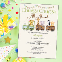 任意の誕生日かわいいチュガ水の色の動物電車