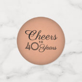 任意の誕生日応援ブラックフェイクと銅箔 コンフェッティ (スモール正面)