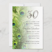 任意の誕生日招待状ピーコックセット1115 招待状 (正面)