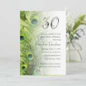 任意の誕生日招待状ピーコックセット1115 招待状 (スタンド正面)