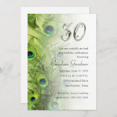 任意の誕生日招待状ピーコックセット1115 招待状 (正面/裏面)