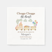 任意の誕生日水色ブラウントレインおもしろい表現 スタンダードカクテルナプキン (正面)