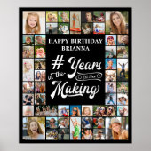 任意の誕生日51フォトコラージュ制作年 ポスター (正面)