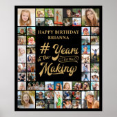 任意の誕生日51フォトコラージュ制作年 ポスター (正面)