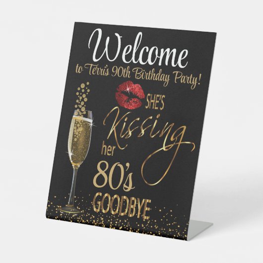 任意の誕生日 – 彼女キスをするは彼女の00's Goodbye 台座サイン (正面)