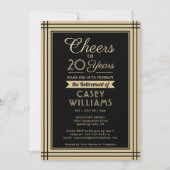 任意の退職パーティーの乾杯 ダウンロード可能 招待状 (正面)